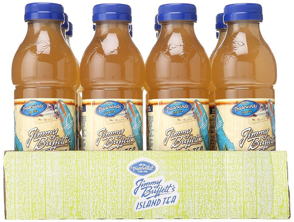 Tradewinds Jimmy Buffett&rsquo;s Island Tea, Pineapple Coconut White Tea 18.5-ounce plastic bottles (Pack of 12) N5