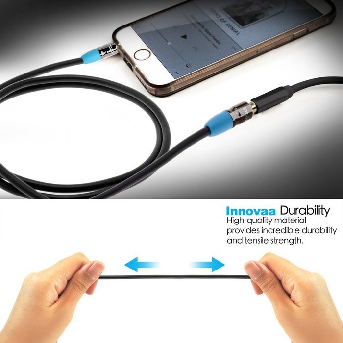 AUX Audio Cable, INNOVAA Universal Stereo Audio Male to Female 3.5mm AUX Cable - 15 Feet N14