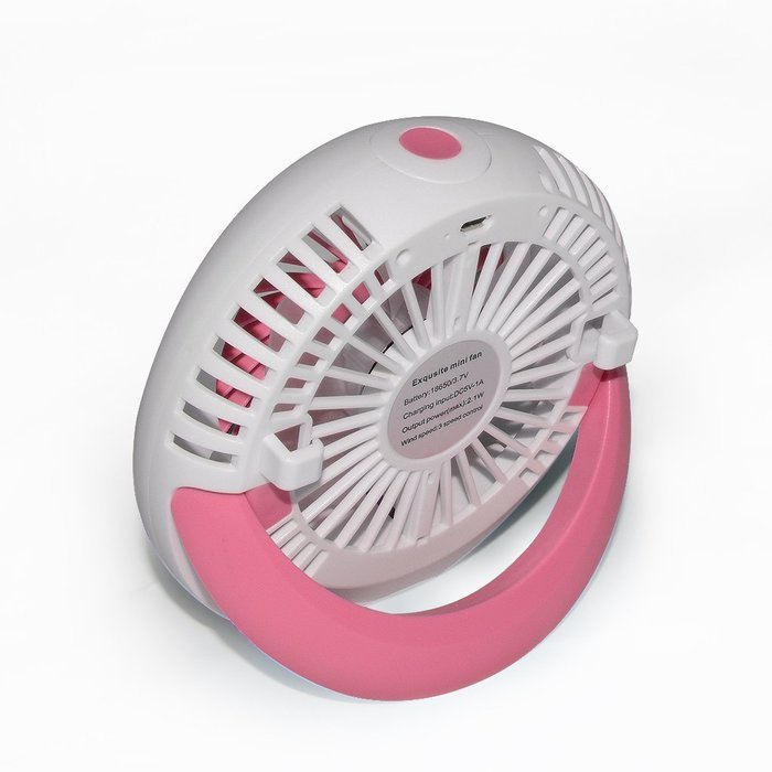 GaGa MILANO 5-inch Mini Quietness Desktop Fan Hand Hold And Support 3 Speed Cool Fan with USB Charge for Home... N18