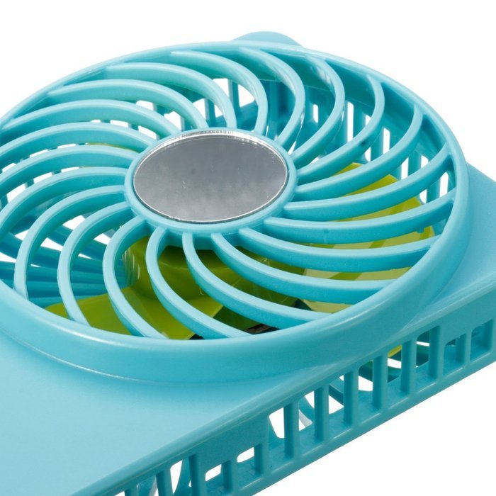 ELEGIANT Hand-held USB Rechargable 3 Speeds Portable Mini USB Summer Cooling Fan Personal Pocket Fan blue N22