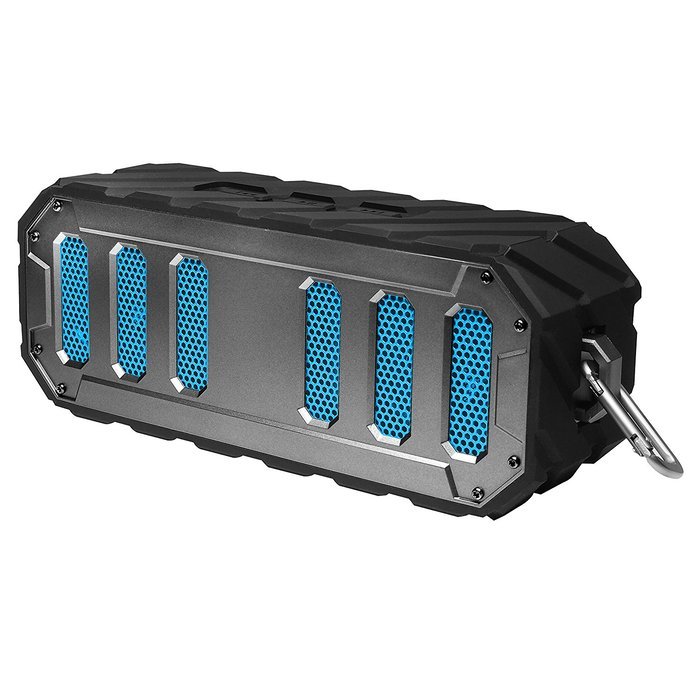 TUNES2GO WBS-GBK Rugged Rocker Waterproof Bluetooth Speaker