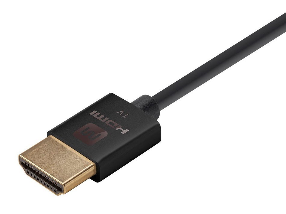 Monoprice Ultra Slim High-Speed 18Gbps Active HDMI Cable Supports Ethernet, 3D, 4K and Audio Return - 6ft Black... N7