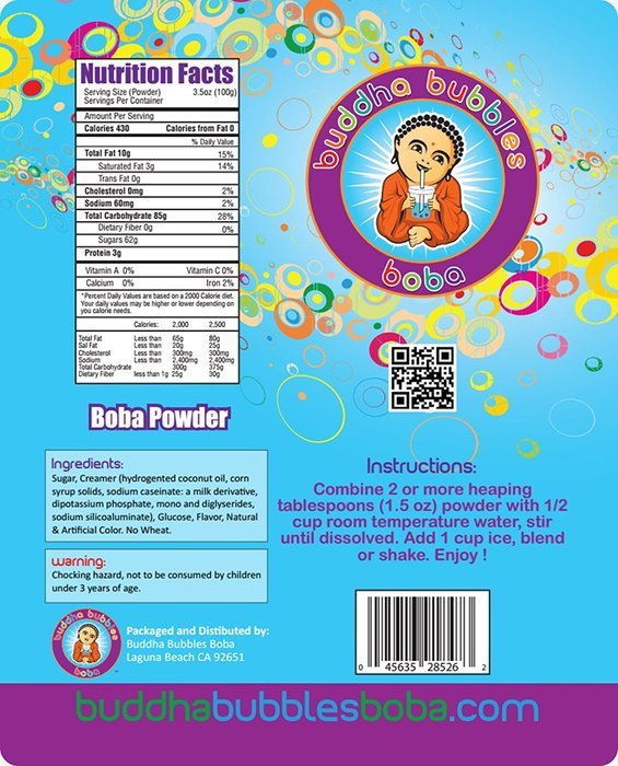 Boba / Black Tapioca Pearls By Buddha Bubbles Boba 1 Pound (16 Ounces) | (453 Grams) N4