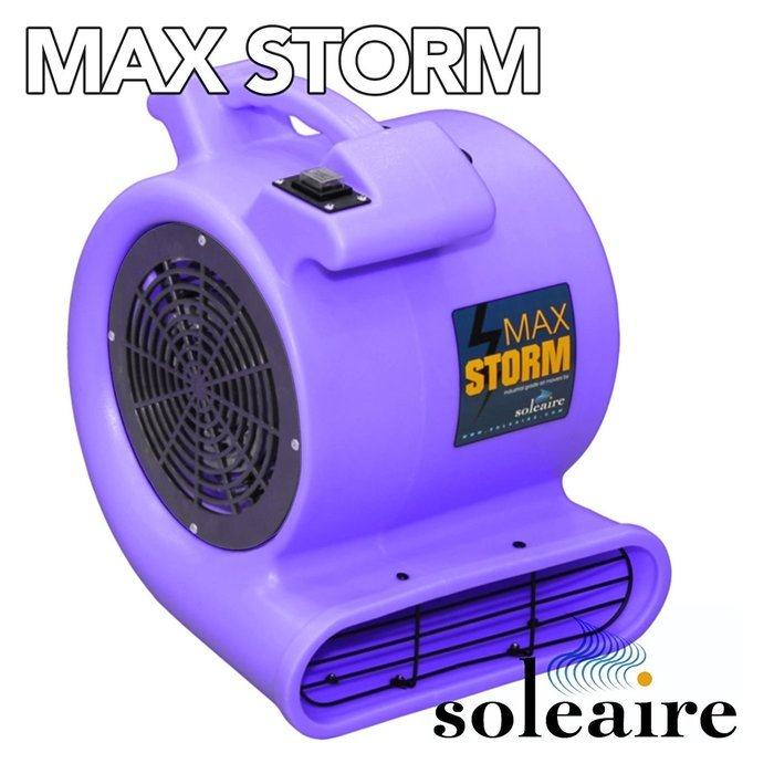 Max Storm Purple 2550 CFM Durable Lightweight Carpet Drying Fan Blower Air Mover Draw Low Amps Move Large Volumes... N5