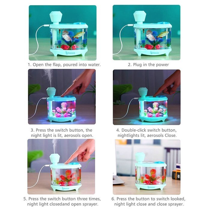 Essential Oil Diffuser, Kissral 460ml Air Mist Humidifier Premium Humidifying Unit with Whisper-quiet Operation... N3