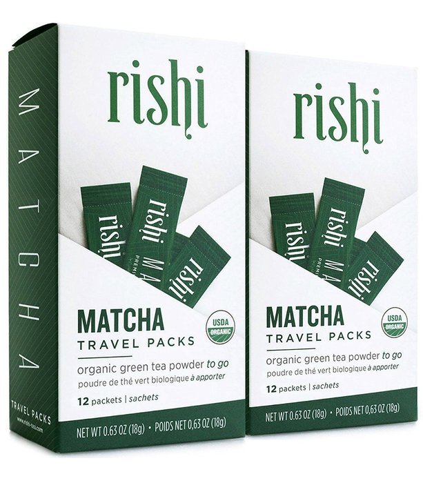 Rishi Tea Organic Matcha Japanese Green Tea Powder, 12 travel packets, 0.63 Ounces Box N9