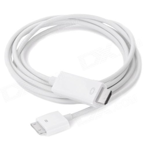 1080P 30 Pin Dock Male to HDMI Male Adapter Cable For iPhone Ipad Itouch- White N3