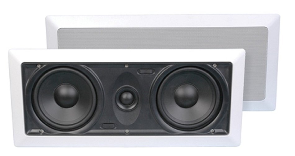 5.1 Home Theater Flush Inwall Speaker Package with Amplified Subwoofer- Four Inwall 6.5" 2-way Speakers, One Inwall...