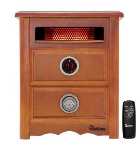 Dr Infrared Heater DR999, 1500W, Advanced Dual Heating System with Nightstand Design, Furniture-Grade Cabinet,...