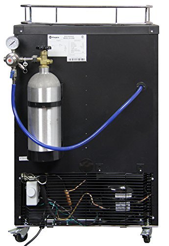Kegco KOM20B-2 Dual Faucet Kombucha Keg Cooler with Black Cabinet and Door N3