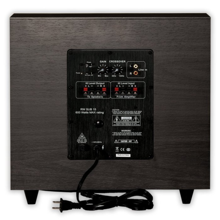 Acoustic Audio RWSUB-6 Down Firing Powered Subwoofer (Black) N5