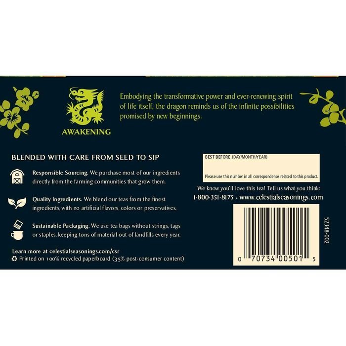 Celestial Seasonings Decaf Mint Green Tea, 20 Count (Pack of 6) N76