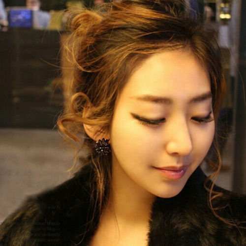 New Crystal Rhinestone Ear Stud Earrings Elegant Women Angle Wings Eardrop Studs N4