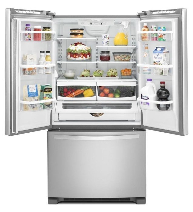 Whirlpool WRF532SMBB 21.7 Cu. Ft. Black French Door Refrigerator - Energy Star N3