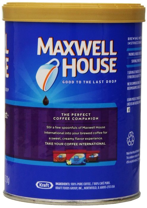 Maxwell House Ground Coffee Canister, Wake Up Roast, 30.65 Ounce N67