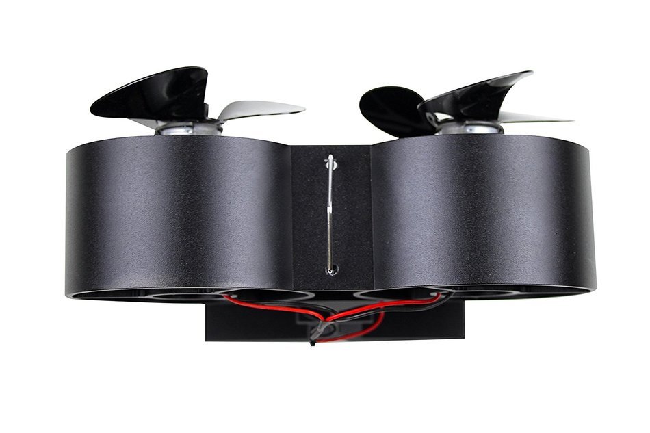 Twin Blade Heat Powered Stove Fan - 260CFM Output - Low Profile Deisgn N3