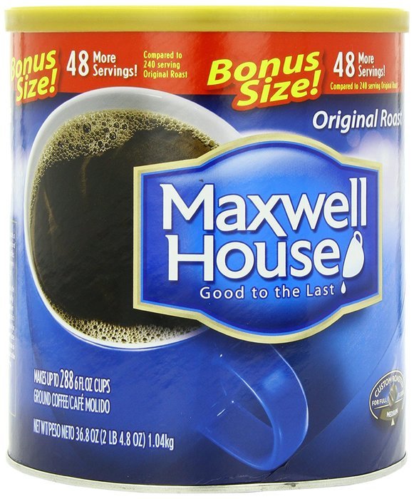 Maxwell House Ground Coffee Canister, Wake Up Roast, 30.65 Ounce N74