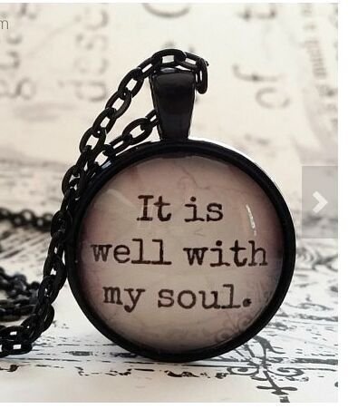 It is well with my soul, glass dome necklace, pendant, gift idea, hostess gift, favor, key ring, Hymn, religious...