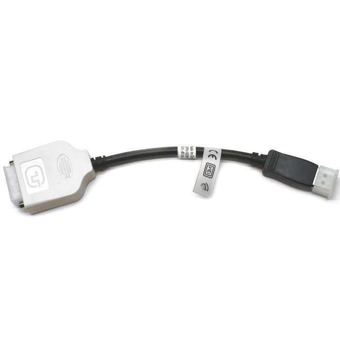 DisplayPort to DVI Adapter for Select Dell OptiPlex Desktops / Latitude / Alienware Laptops / Precision Mobile...