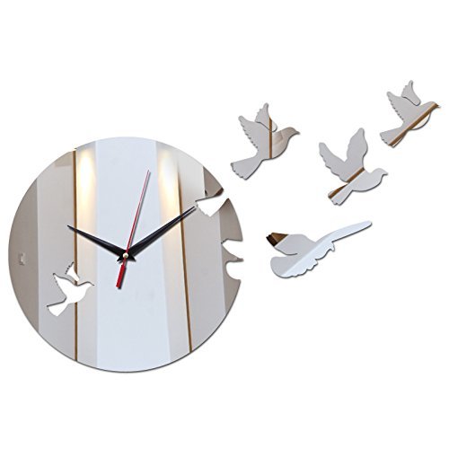 EverTrust(TM) hot new 3d diy acrylic mirror sticker wall clocks clock horloge large living room decorative needle... N3