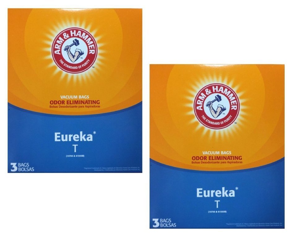Arm & Hammer Odor Eliminating Vacuum Bags, Eureka T, 3 bags, 2 pack