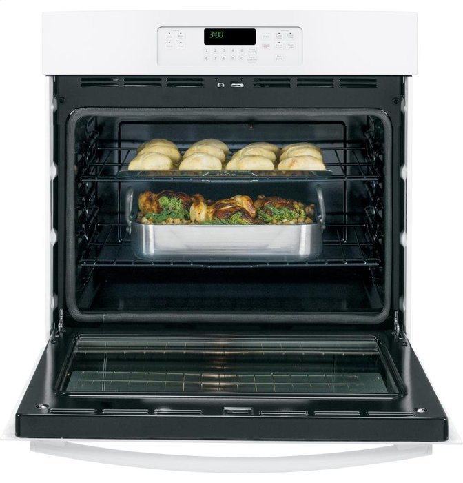 GE JT3000DFWW 30" White Electric Single Wall Oven N2