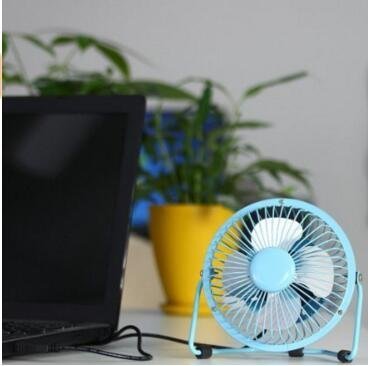 Alytimes 6 Inch Mini USB Fan With Aluminium Blades, 360 Degree Rotatable Small Table Fan with 3 Anti-vibration... N3