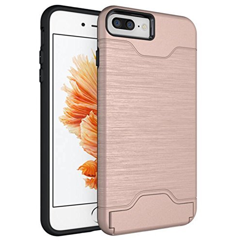 iPhone 7 Plus Case,iPhone 7 Plus Hybrid Case,MT Mall Hybrid Slim Fit Dual Layer Hybrid Case Brushed Metal Design... N4