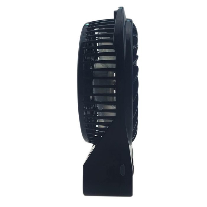 Xboard 3 Speeds Rechargeable Mini USB Fan Portable Desktop Fan with LED Light - Black N3