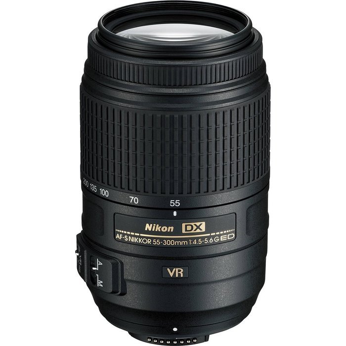 Nikon D5500 Wi-Fi Digital SLR Camera & 18-55mm G VR DX II (Red) & 55-300mm VR Lens + 64GB Card + Battery + Grip... N3