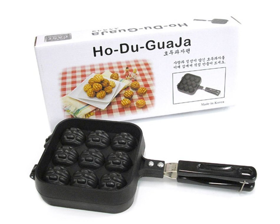 Taiyaki Walnut Shaped Waffle Maker (9 Walnut Waffles) with English Recipe