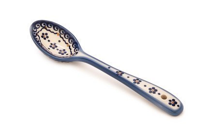 Polish Pottery Spring Blossom Soup Spoon