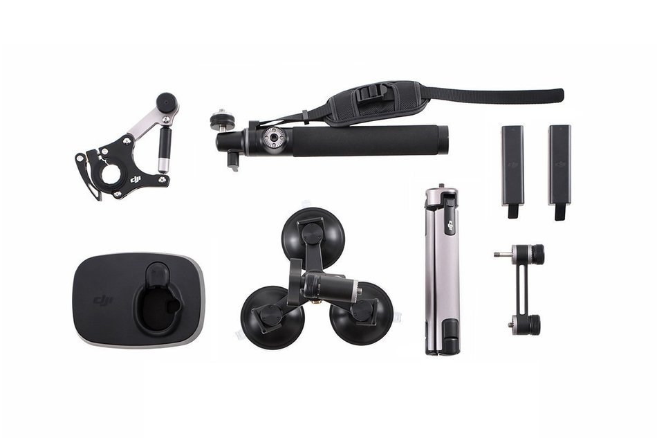Osmo with Sport Accessory Kit, Includes 2 Batteries, FlexMic, Extension Rod,Bike Mount,Tripod,Vehicle Mount, Straight... N2