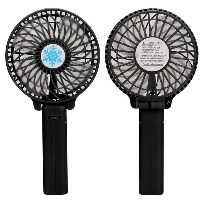 Rumas&reg; Portable Handheld Mini Air Conditioner Cooler Fan USB Battery (black) N2