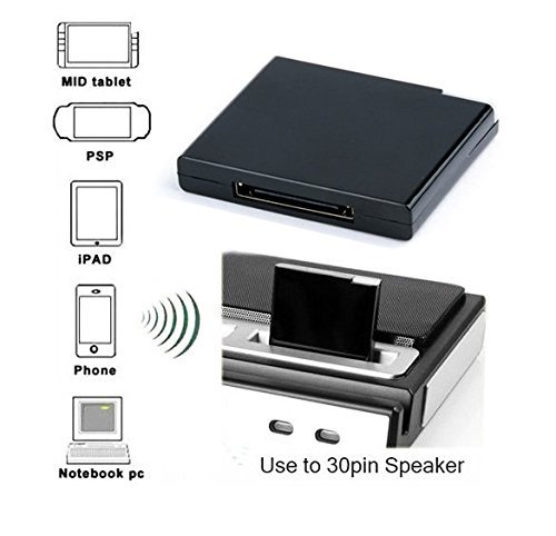 eshion Music Receiver A2DP Bluetooth Audio Adapter for I iPod iPhone 30Pin Dock Speaker N7