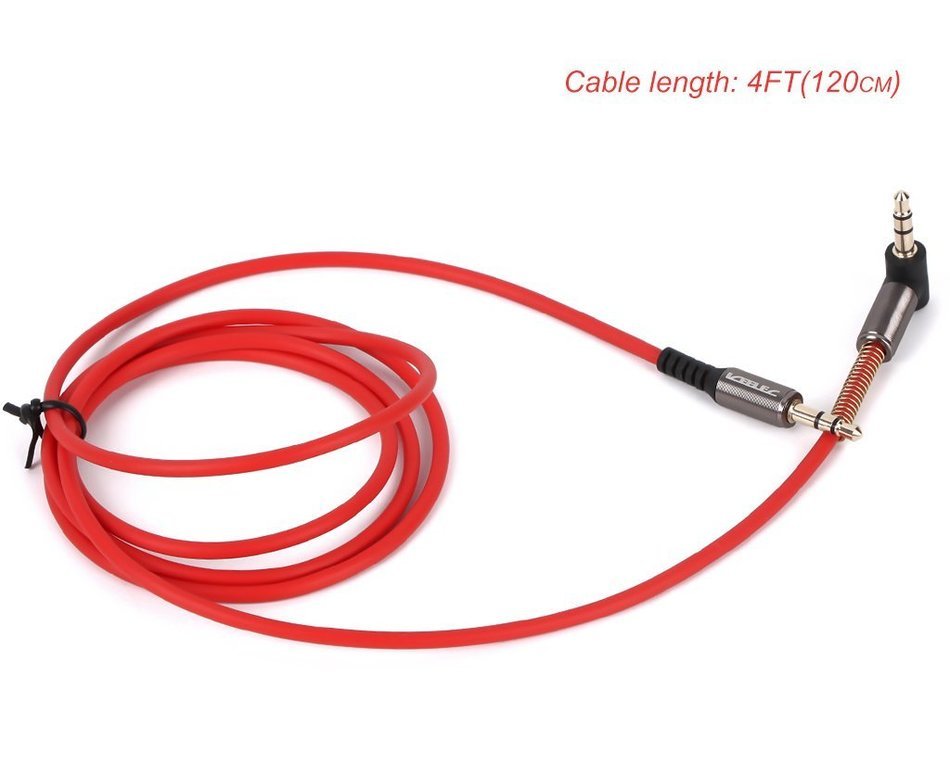 ICEELEC 3.5mm Male To Male Right Angle Auxiliary Cable for Phones,Car Stereos and Headphones (Black,4FT) N6