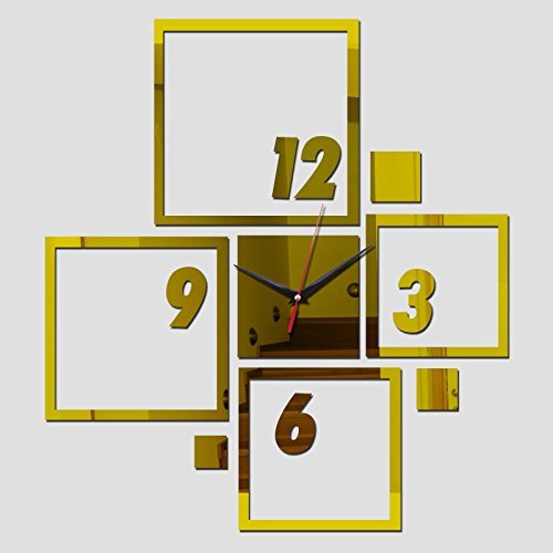 EverTrust(TM) direct selling led Acrylic wall clock new arrival suqare diy Quartz watch home decoration decor... N2