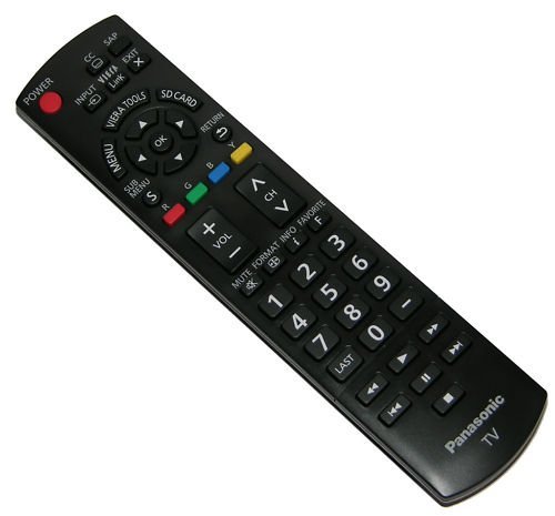 Panasonic N2QAYB000485 Remote Control Compatible with select Panasonic Models, Black