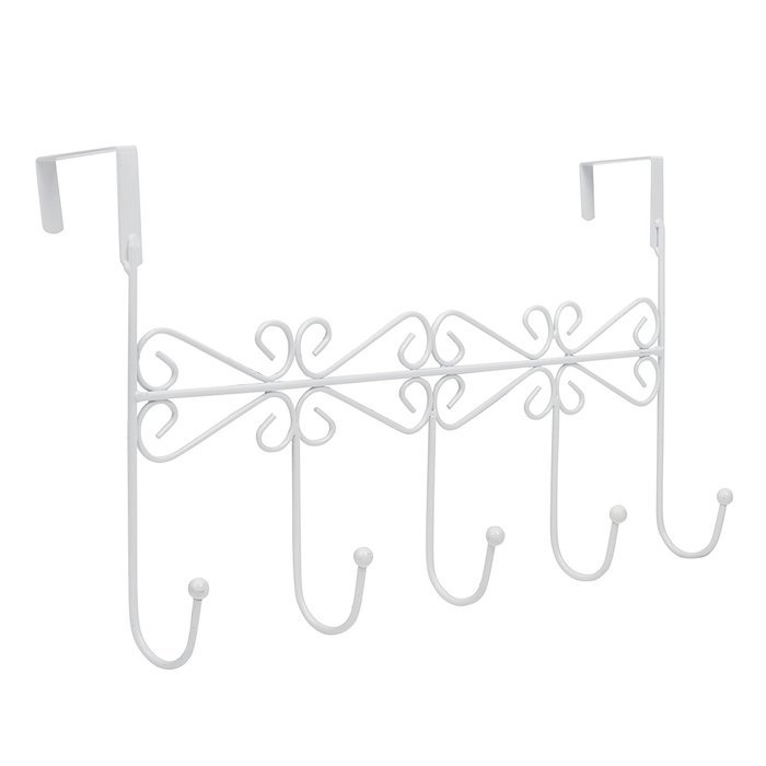 IMIEE The Door 5 Hook Rack Decorative Hanger for Hanging Your Clothes Coat Hat Belt and More , White by Imiee N4