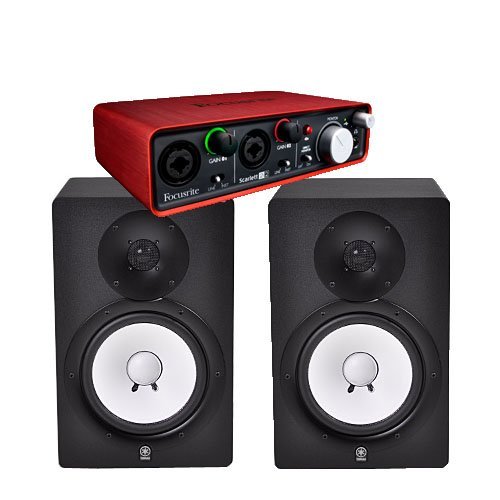 Yamaha HS8 Studio Monitor Speakers (pair) w/Focusrite Scarlett 2i2 Interface