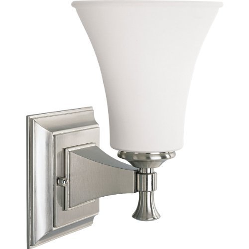 Progress Lighting P3131-09 1-Light Bath Bracket, Brushed Nickel by Progress Lighting