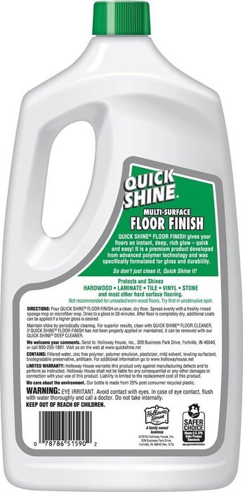 Quick Shine Multi-Surface Floor Finish, 64-Ounce Bottle N2