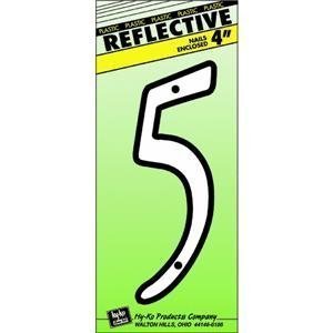 Hy-Ko 30605 4'' Reflective Plastic Number by Hy-Ko