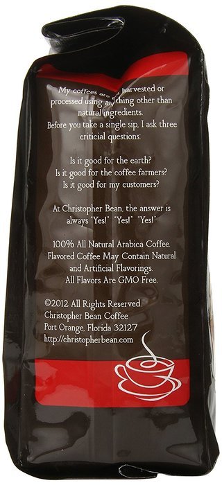 Christopher Bean Coffee Decaffeinated Whole Bean Flavored Coffee ...