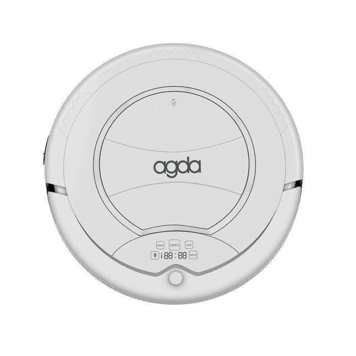 AGDA&reg;Robot Vacuum Cleaner Smart Automatic Mop Dual Brush Remote Control white N2