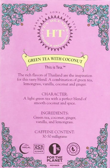 Harney and Sons Green Tea with Coconut and Ginger Capsules, 16 Count N8