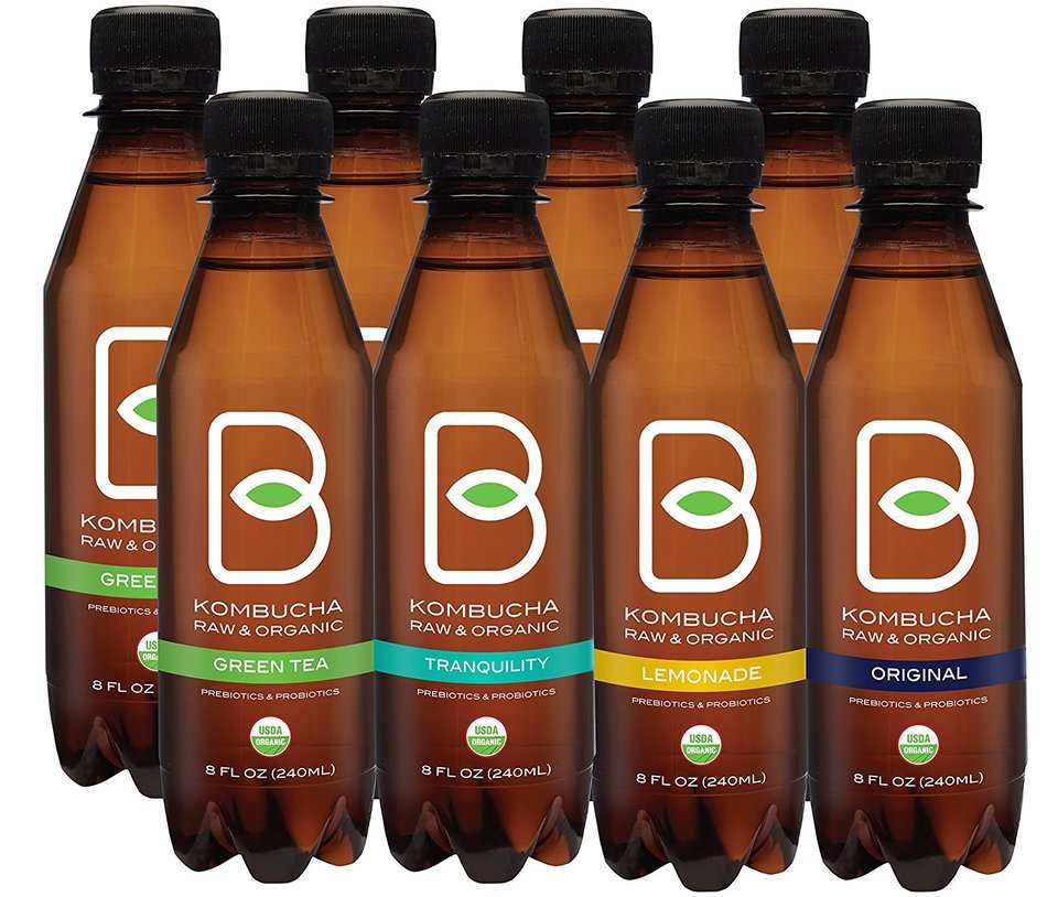 B-tea Kombucha Raw Organic Tea, Only 2g of Sugar, Probiotics and Prebiotic, Promotes Healthy Weight Loss, Kosher... N6