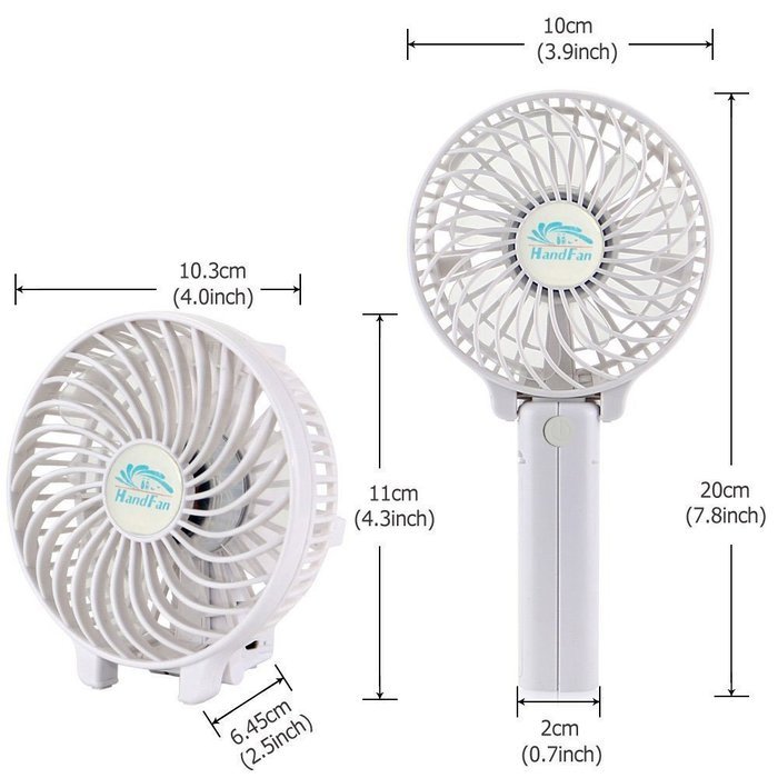 ETONG Handheld Rechargeable Fans 3 Speed Mini Fan Battery Operated ...