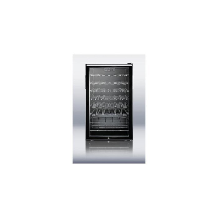 Summit SWC525LBI7HHADA: Commercially listed ADA compliant 20" wide wine cellar for built-in use, with lock, digital...