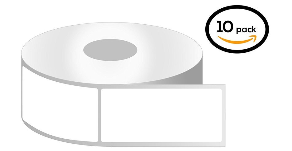 1 Inch Core - 1 x 2 Zebra Compatible Direct Thermal Labels 10 Rolls for Zebra Desktop Printer GC420d GC420t GK420d...